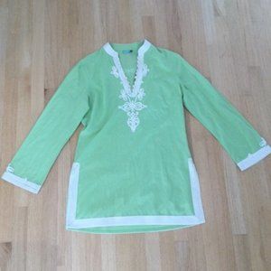 Green J. McLaughlin Embroidered Tunic